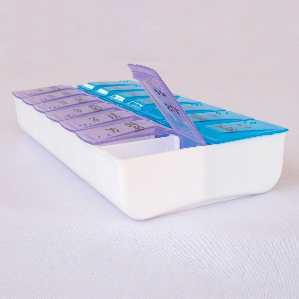 0397 Tablet Pill Organizer Box With Snap Lids - SkyShopy