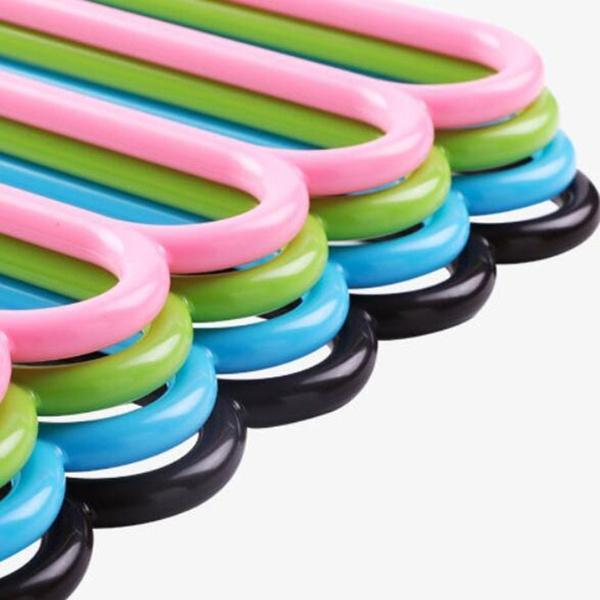 0587 5 in 1 Multipurpose Plastic Hanger, Assorted (5-Layer) - SkyShopy