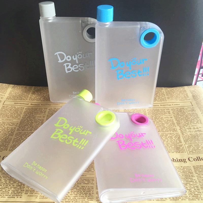 0364 Notebook Style Slim Water Bottle (380 ml, Multicolor) - SkyShopy
