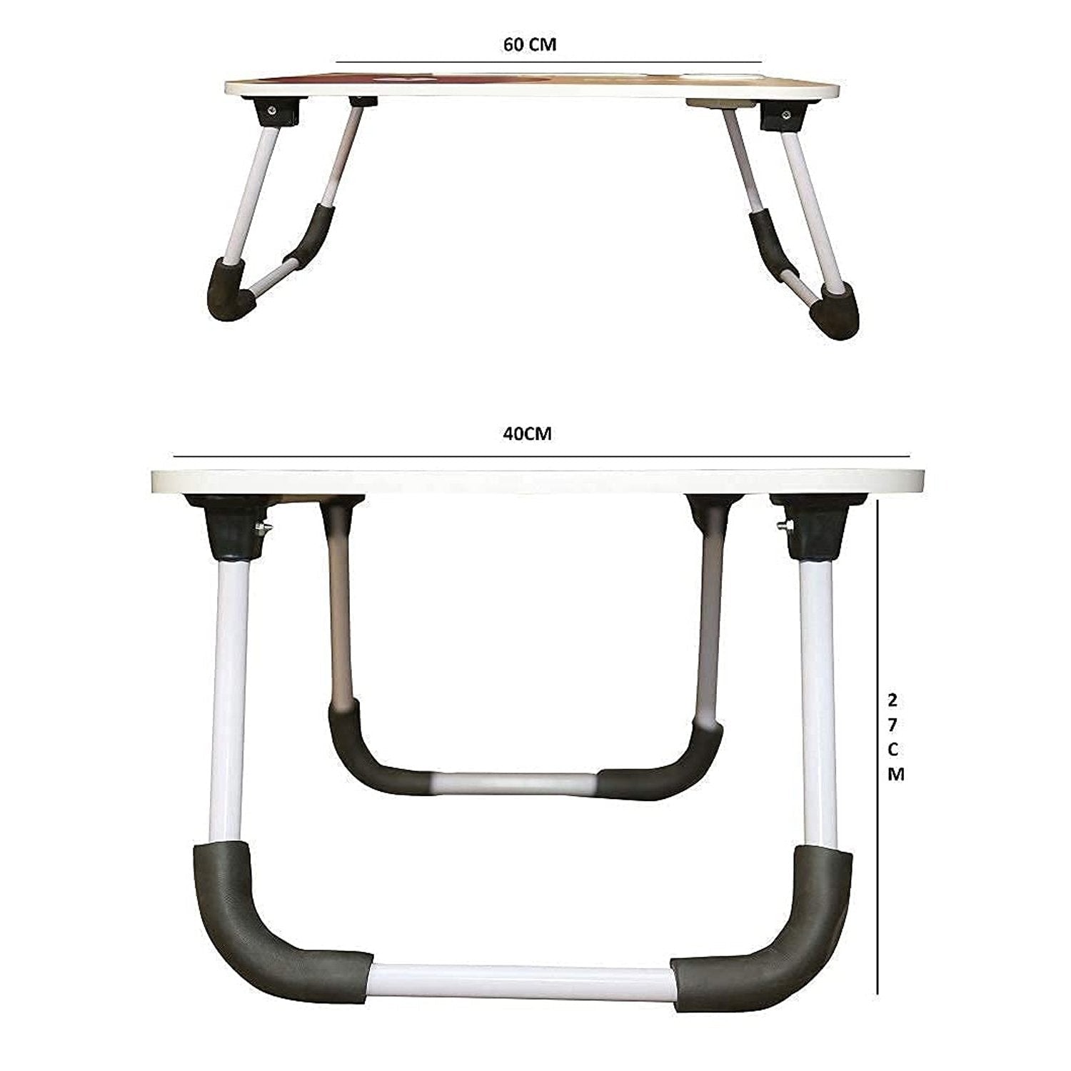 8033 Orange Multipurpose Foldable Laptop Table with Cup Holder (With Box) DeoDap