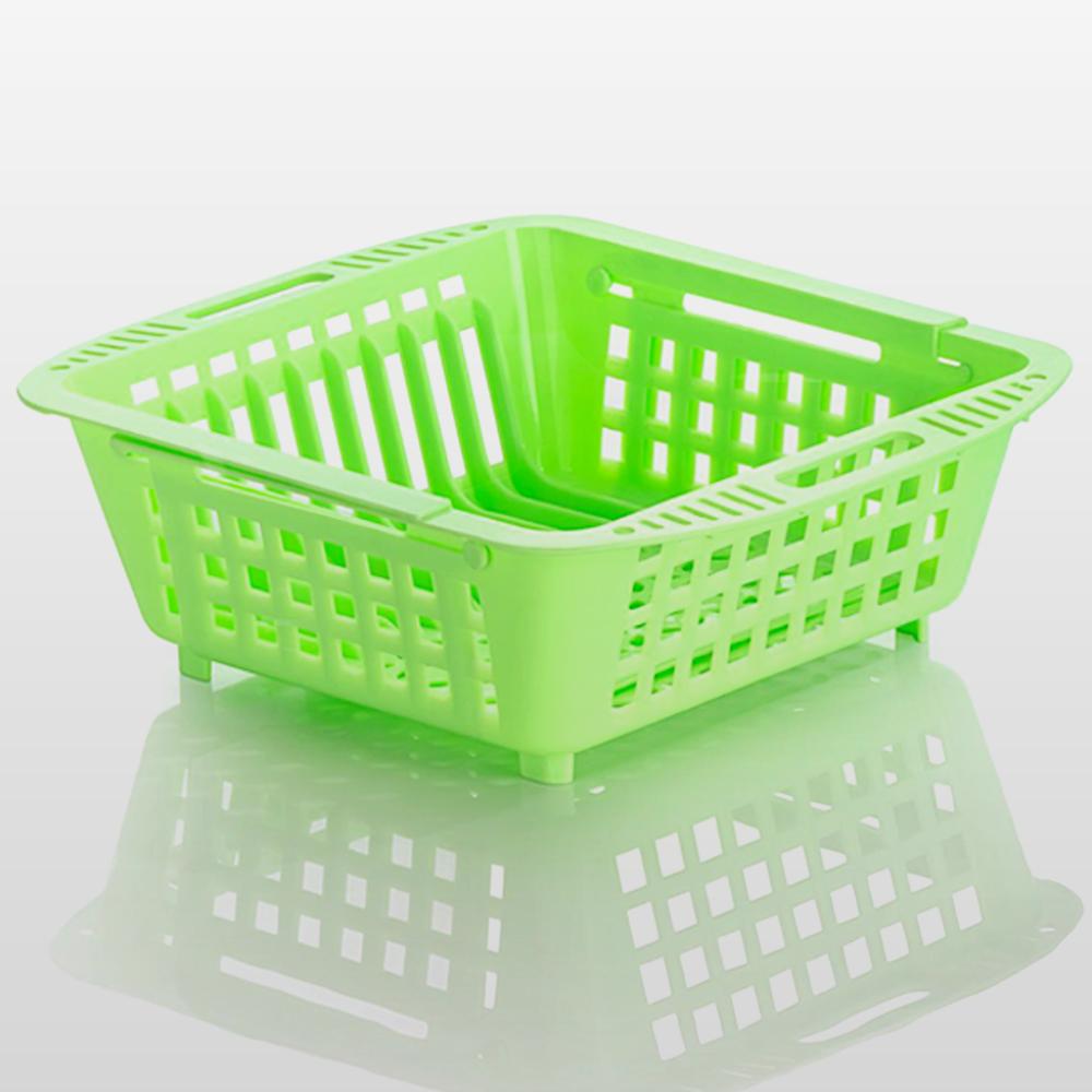 2263 Plastic Adjustable Over Sink Dish Drainer (Multi coloured) - SkyShopy