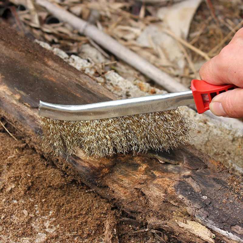 1568 Stainless Steel Wire Hand Brush Metal Cleaner Rust Paint Removing Tool - SkyShopy