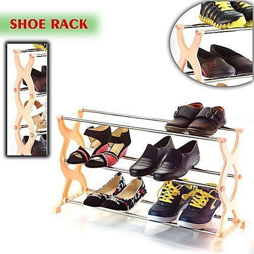 1570 3 Layer Multipurpose Portable Folding Shoe Rack/Shoe Cabinet - SkyShopy