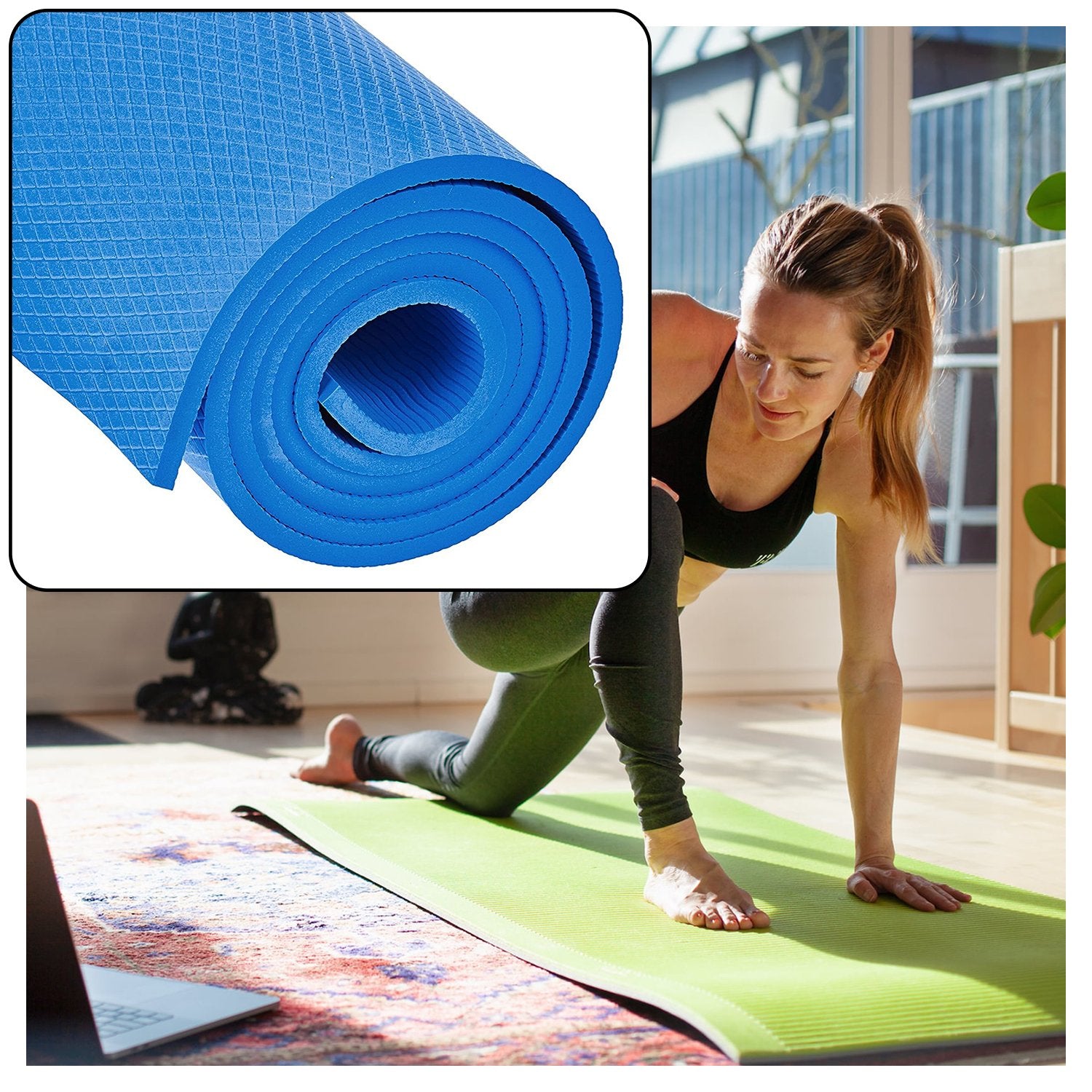 1799 Yoga Mat Multi-use Thick Exercise Mat (8mm Thickness)