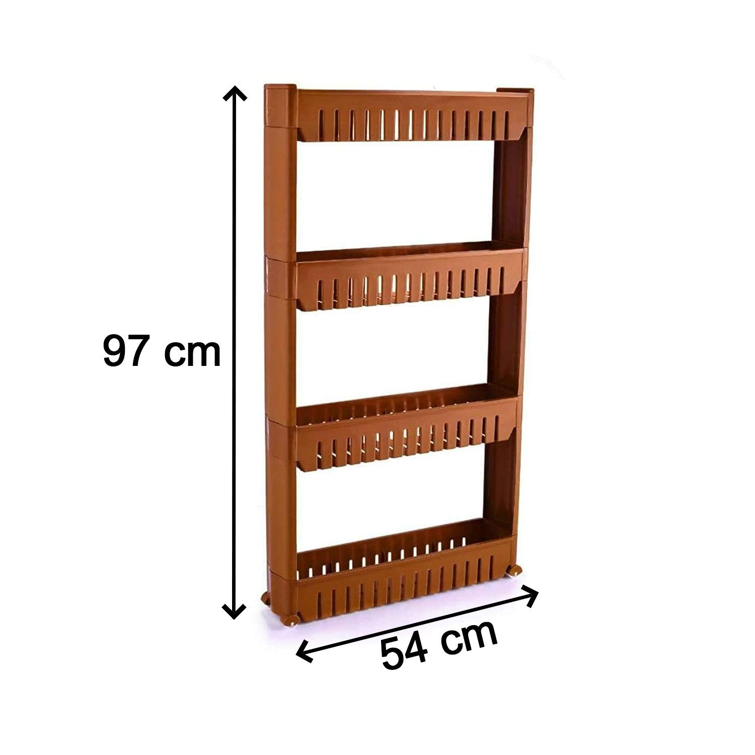 2636 4 Layer Storage Organiser Slim Rack Shelf with Wheel