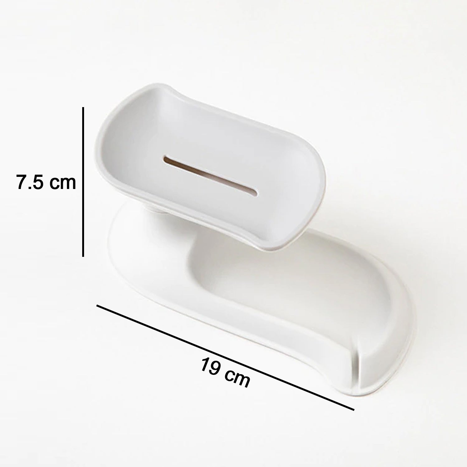 4860 Double Drain Soap Box Nordic Style Portable Plastic Soap Case/Soap Dish DeoDap