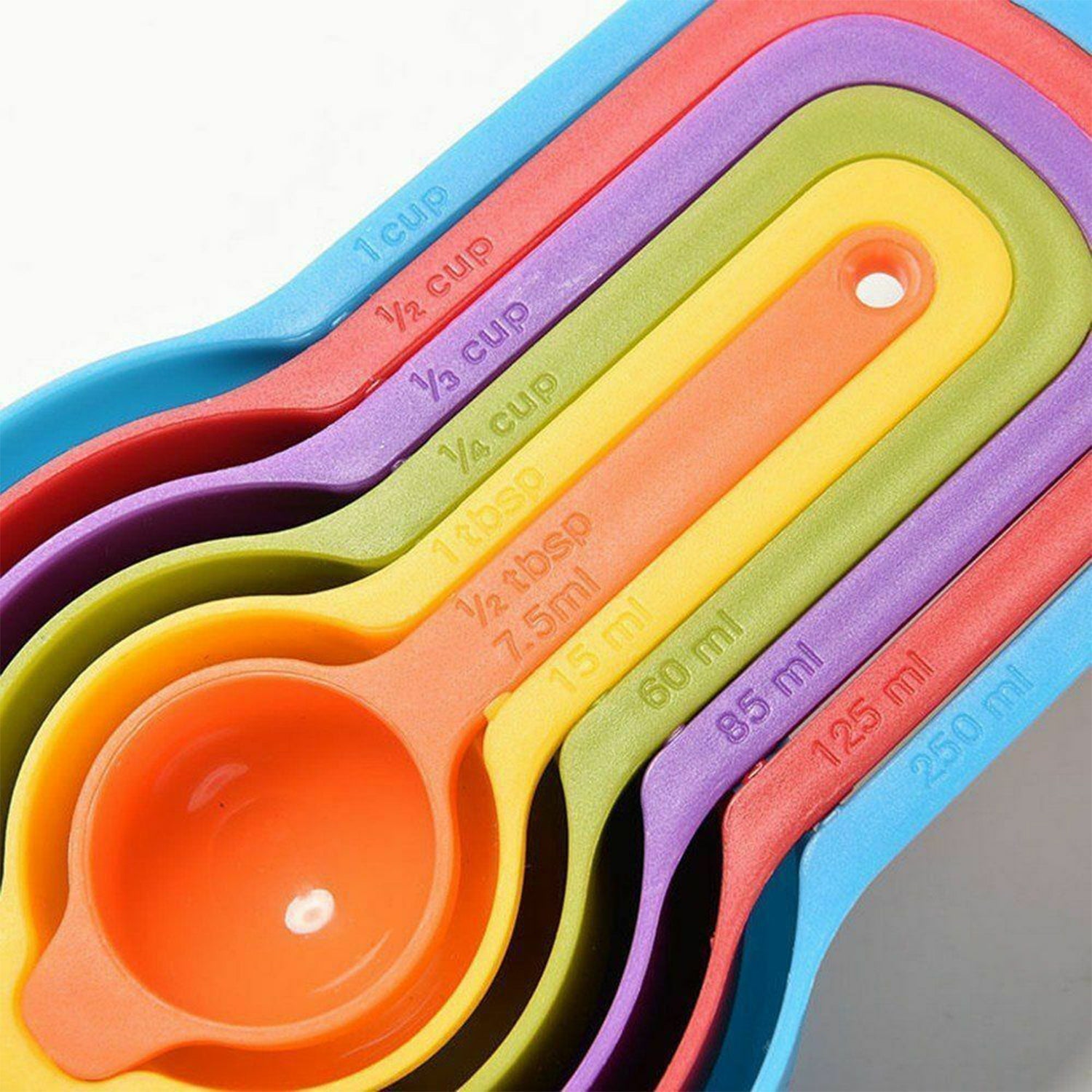 0811A Plastic Measuring Spoons for Kitchen (6 pack) DeoDap