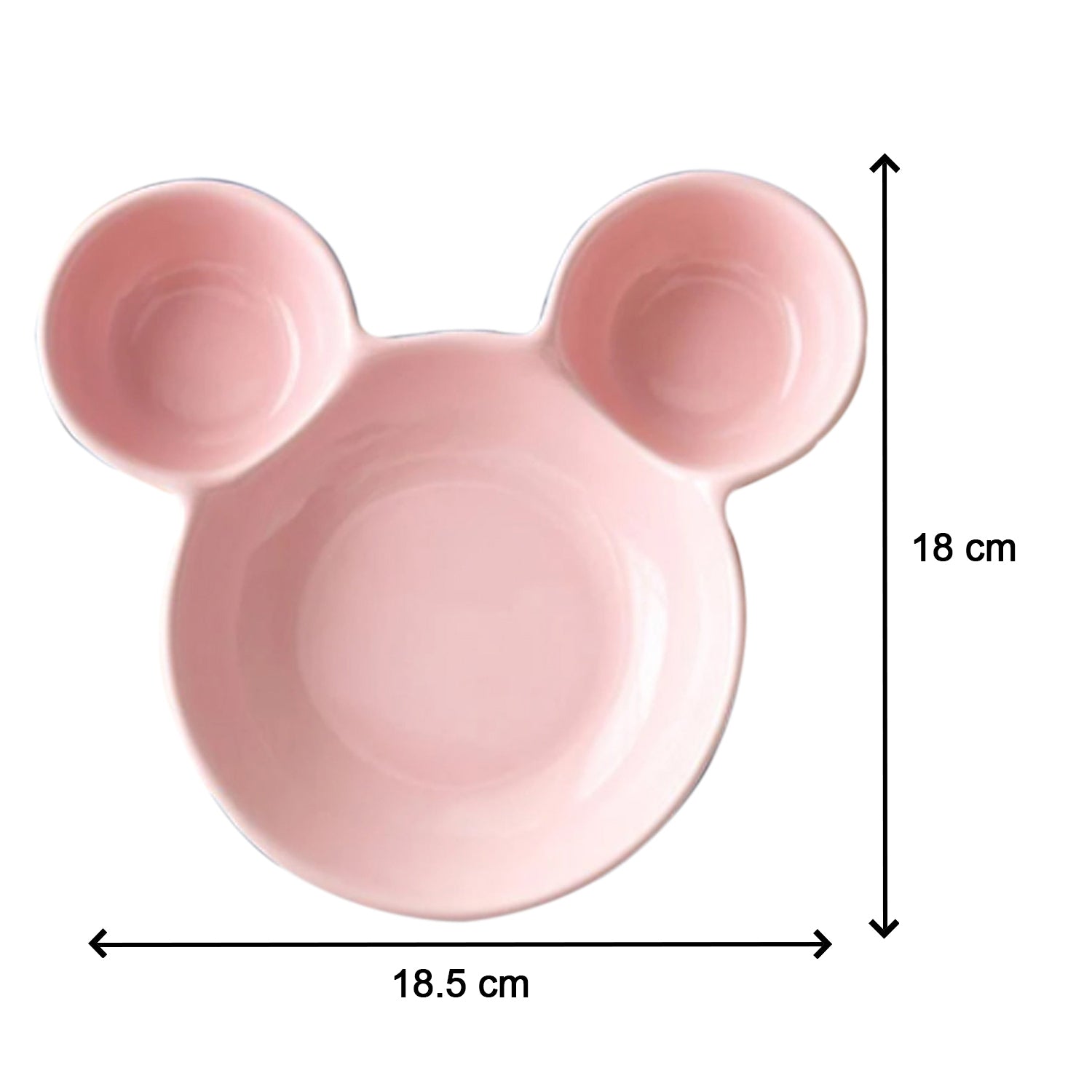 0863A Unbreakable Plastic Mickey Shaped Kids/Snack Serving Plate (Without Sticker)