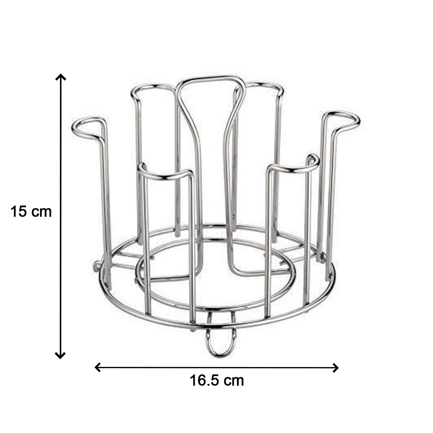 2741 SS Round Glass Stand used for holding sensitive glasses and all present in all kinds of kitchens of official and household places etc. (Moq :-2) DeoDap
