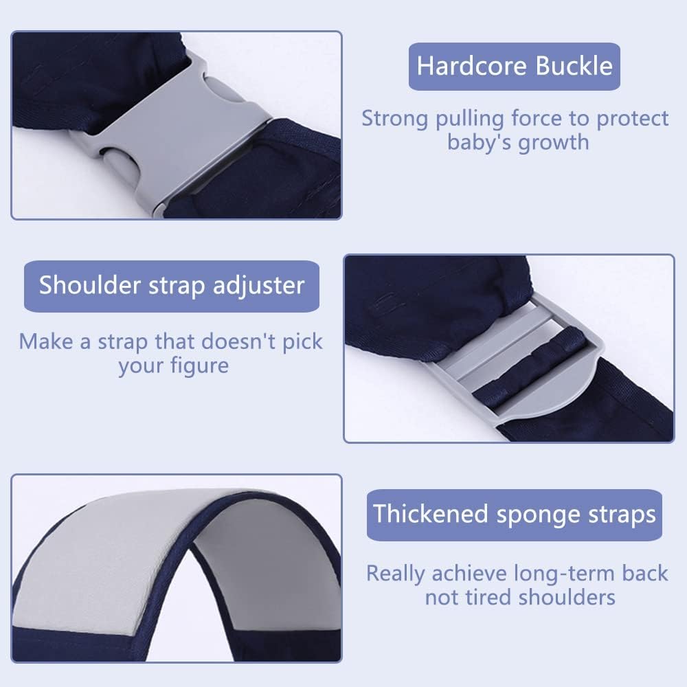 SkyShopy Baby Carrier Newborn to Toddler, Ergonomic 3D Mesh Baby Wraps Carrier, Adjustable Baby Sling, Lightweight Breathable Baby Carrier Wrap with Thick Shoulder Straps for 0-36 Months Infant