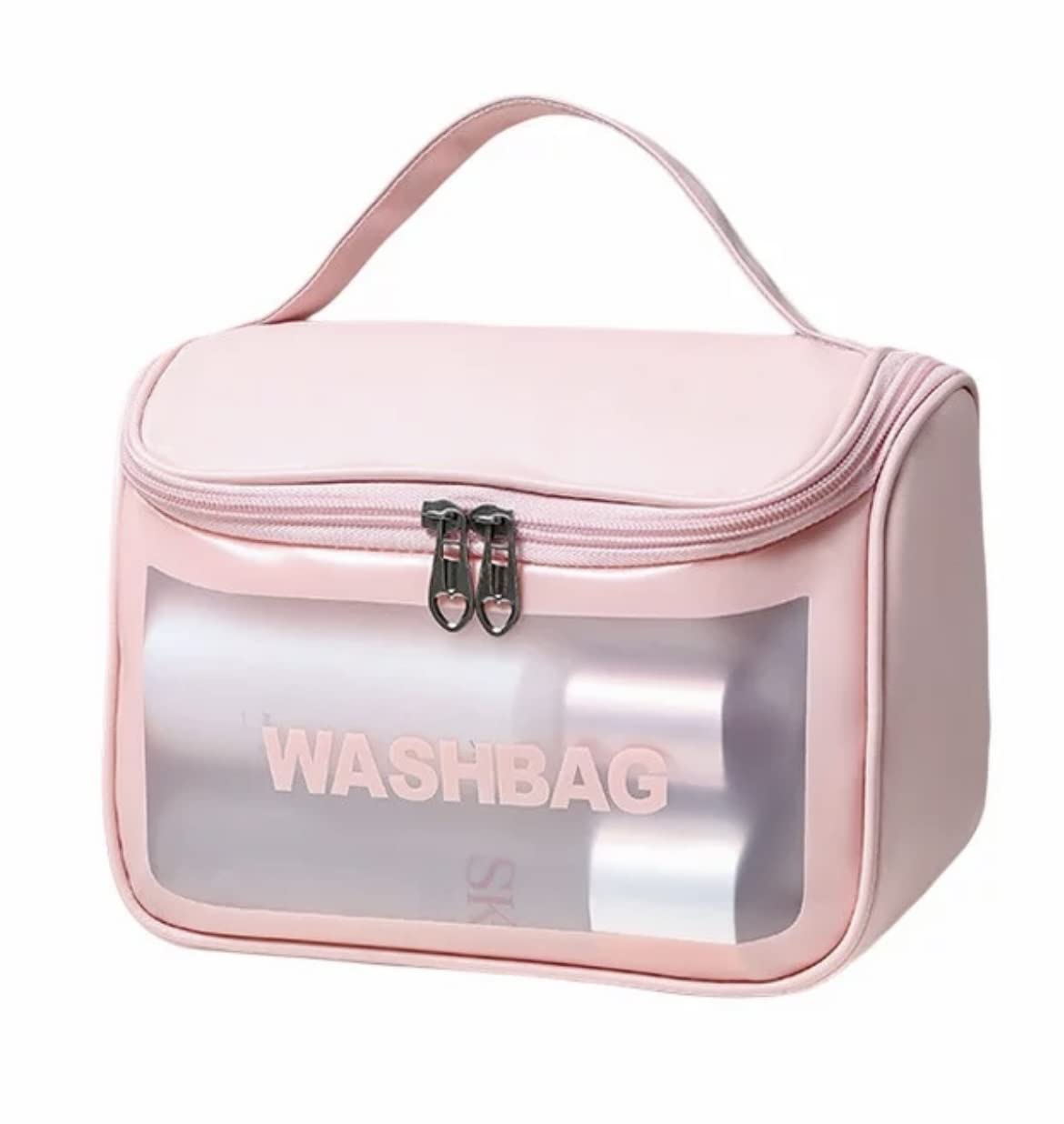 SkyShopy Culture Clear Toiletry Bag, Wash Make Up Bag PVC Waterproof Zippered Cosmetic Bag, Portable Carry Pouch for Women Men (D Shape Multicoloured)