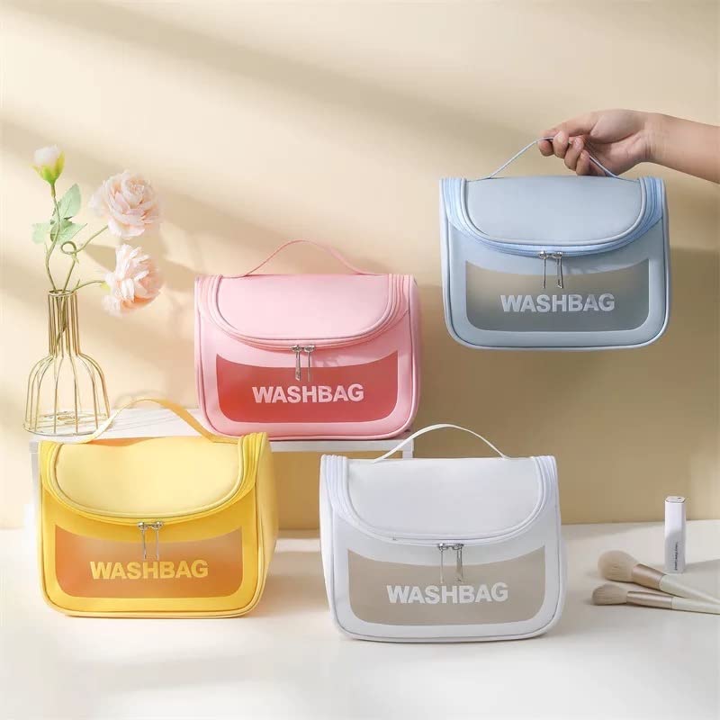 SkyShopy Culture Clear Toiletry Bag, Wash Make Up Bag PVC Waterproof Zippered Cosmetic Bag, Portable Carry Pouch for Women Men (D Shape Multicoloured)