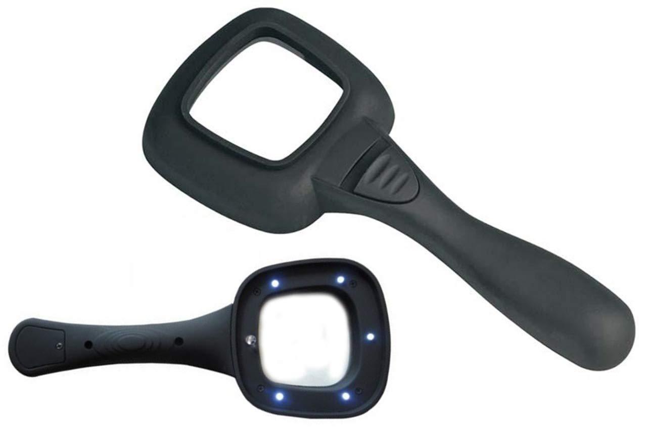 0557 Hand Held Optical Grade Magnifying Glass with 6 LED Lights - SkyShopy
