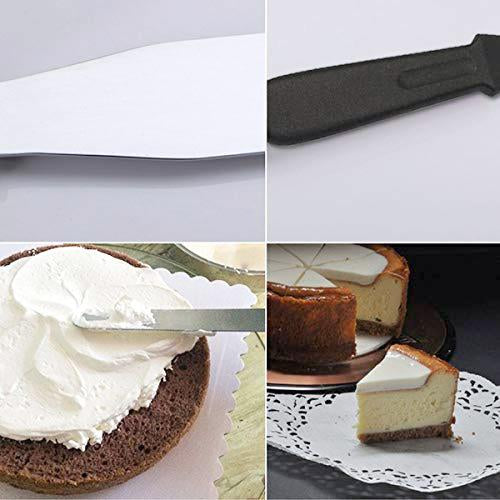 0844 Stainless Steel Palette Knife Offset Spatula for Spreading and Smoothing Icing Frosting of Cake 12 Inch - SkyShopy