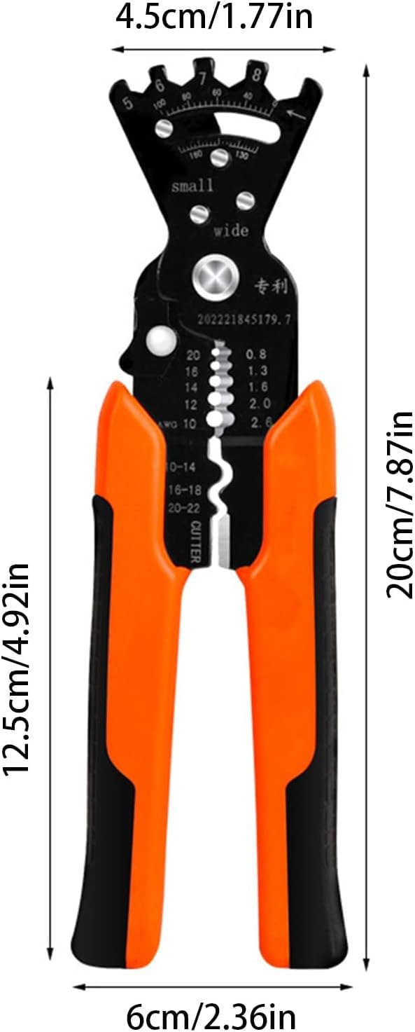 SkyShopy Wire Stripper Multifunctional Cable Stripper Wire Cutter Wire Crimper Professional Automatic Wire Stripping Pliers Tool for Wire Stripping Cutting Crimping Winding Wrench Tool (5 IN 1 Pliers)