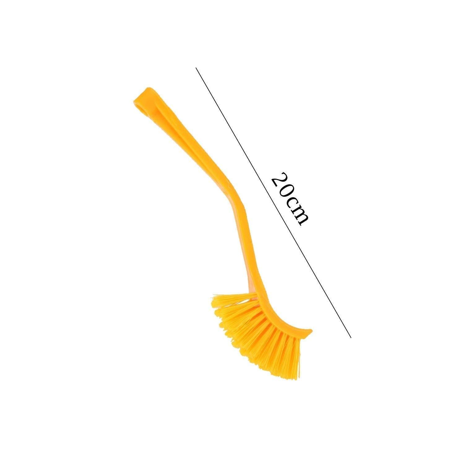 1375 Plastic Wash Basin/Toilet Seat Cleaning Brush (Multicolour) - SkyShopy