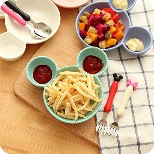 0843 Mickey Shaped Kids/Snack Serving Sectioned Plate - SkyShopy
