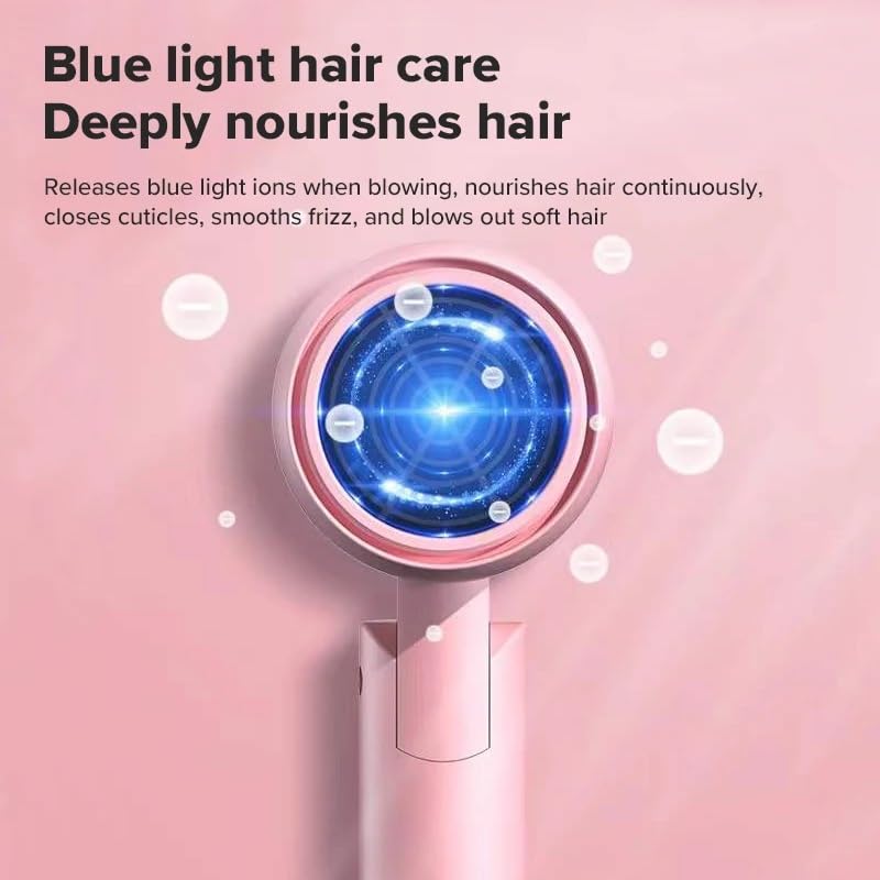 SkyShopy Colorful Portable Ionic Hair Care Professinal Quick Dry 1600W Travel Foldable Handle for Hair Care