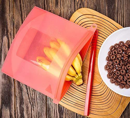 1080 Reusable Silicone Airtight Leakproof Food Storage Bag - 1 ltr - SkyShopy