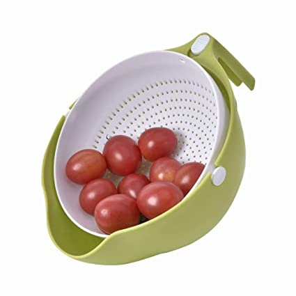 1093 Multi-Functional Washing Fruits and Vegetables Bowl & Strainer with Handle - SkyShopy