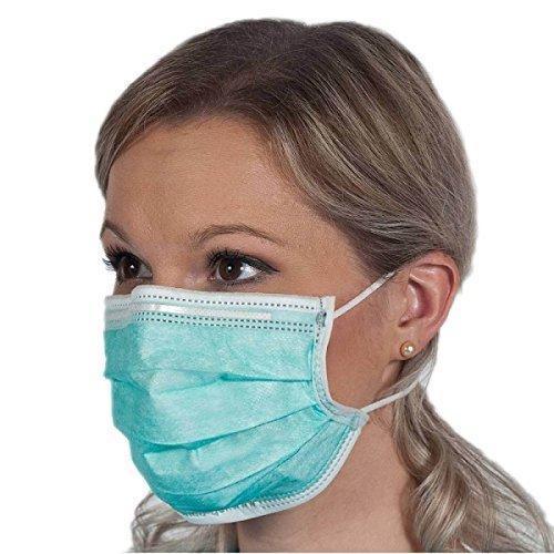 0387 Plastic Disposable Ear Loop Elastic 3 Layer Face Mask (Blue) - SkyShopy