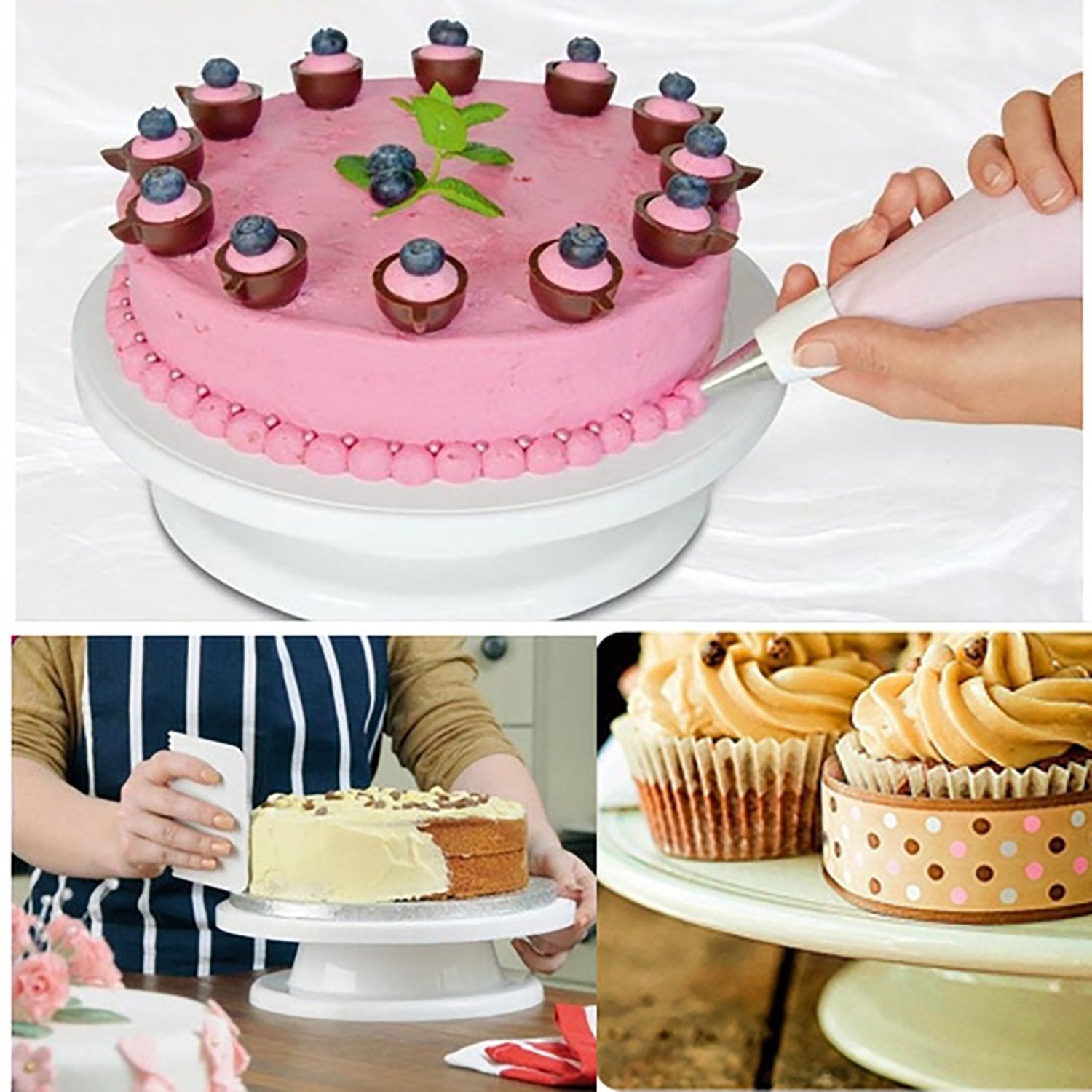2540 Rotating Cake Stand for Decoration and Baking ( 28 Cm) at Rs