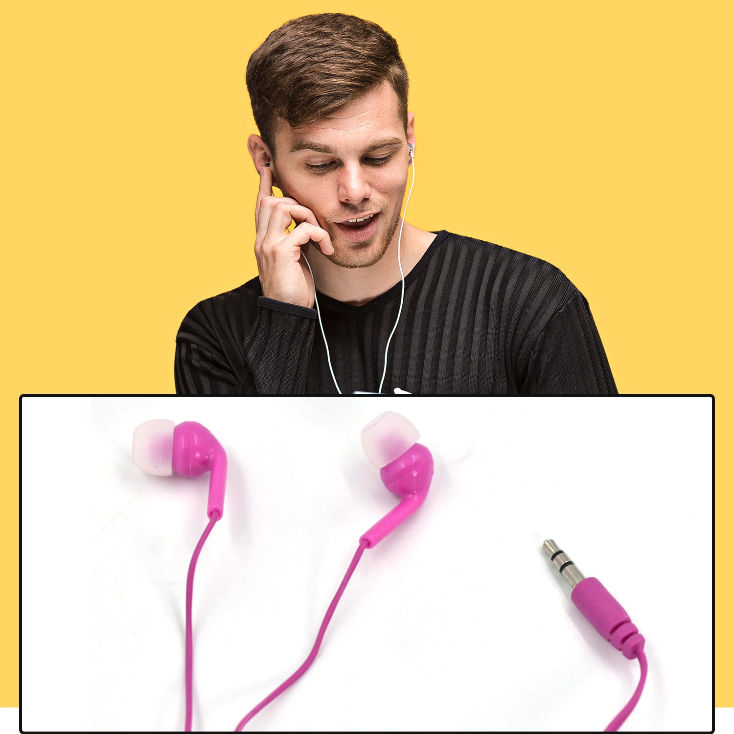 7273 Phone Earphones with Microphone with Case DeoDap