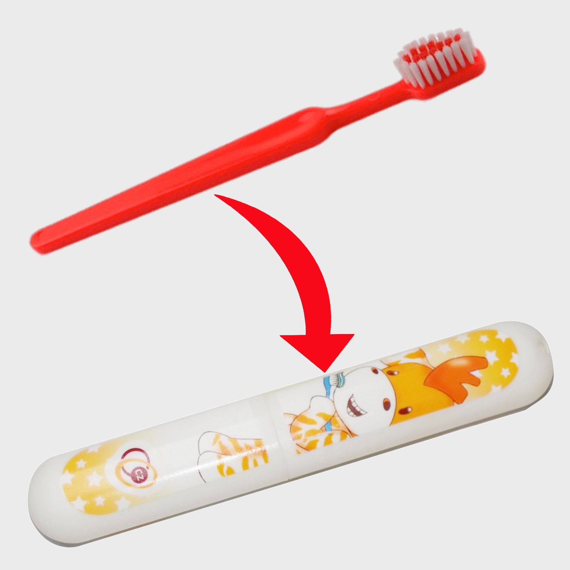 7602 Plastic Toothbrush Cover Case, Multi Colour - SkyShopy