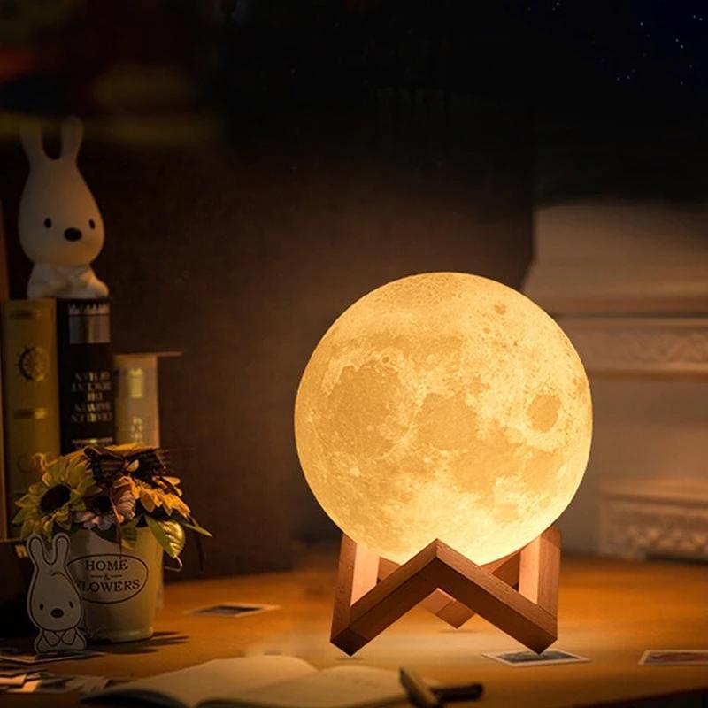 0177 03D Moon Lamp India/Moon Shaped Lamp/Led Moon Lamp/Lunar Moonlight Lamp - Multi Color - SkyShopy