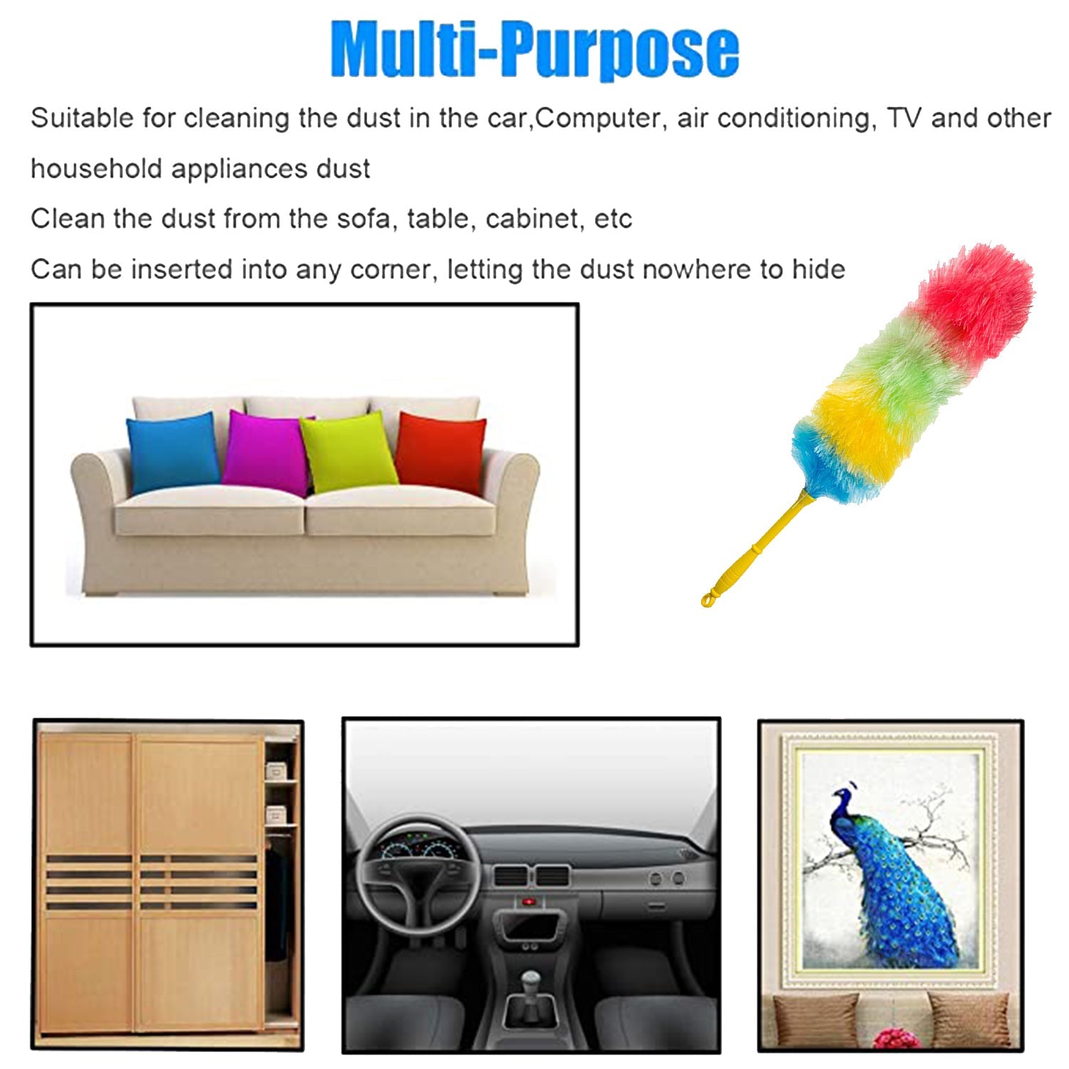6282 Colorful Microfiber Static Duster | for Easy Cleaning Your Home | Office | Shop | Car 6282 Colorful Microfiber Static Duster | for Easy Cleaning Your Home | Office | Shop | Car DeoDap