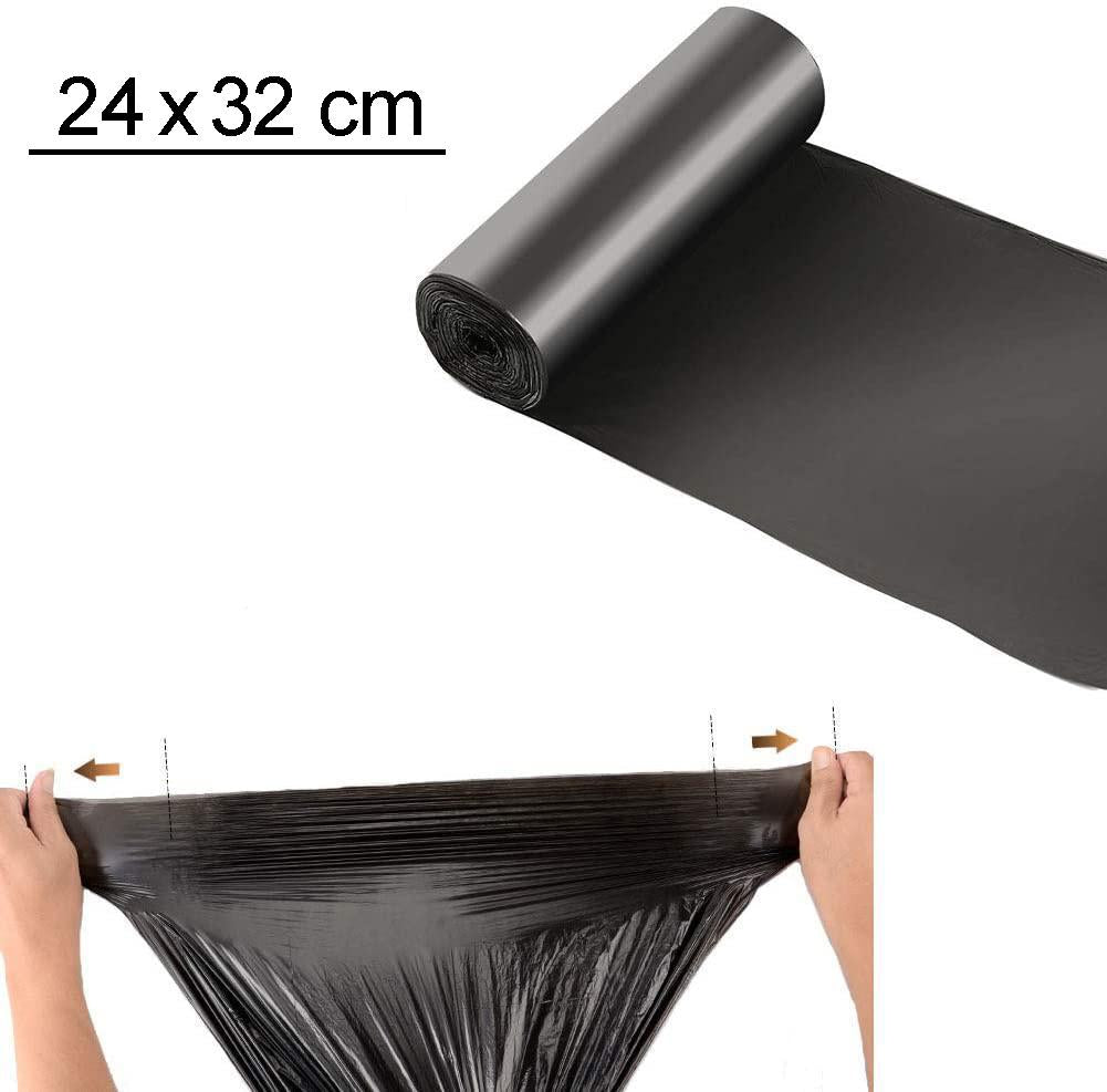 1575 Garbage Bags Medium Size Black Colour (24 x 32) - 15 pcs - SkyShopy