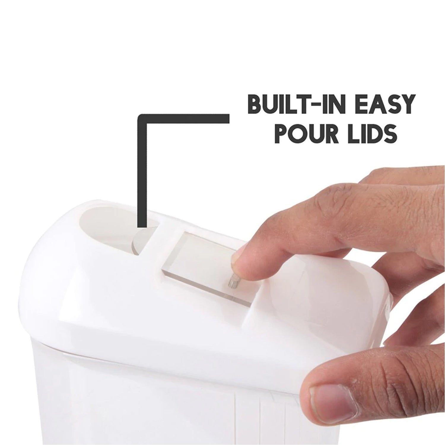 2166 Easy Flow Kitchen Container Jar Cereal Rice Pasta Grains Plastic Dispenser Storage Box DeoDap