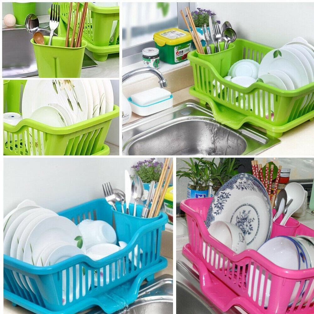 0747 (Small) Plastic Sink Dish Drainer Drying Rack - SkyShopy