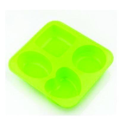 0773 Silicone Circle, Square, Oval and Heart Shape Soap And Mini Cake Making Mould - SkyShopy