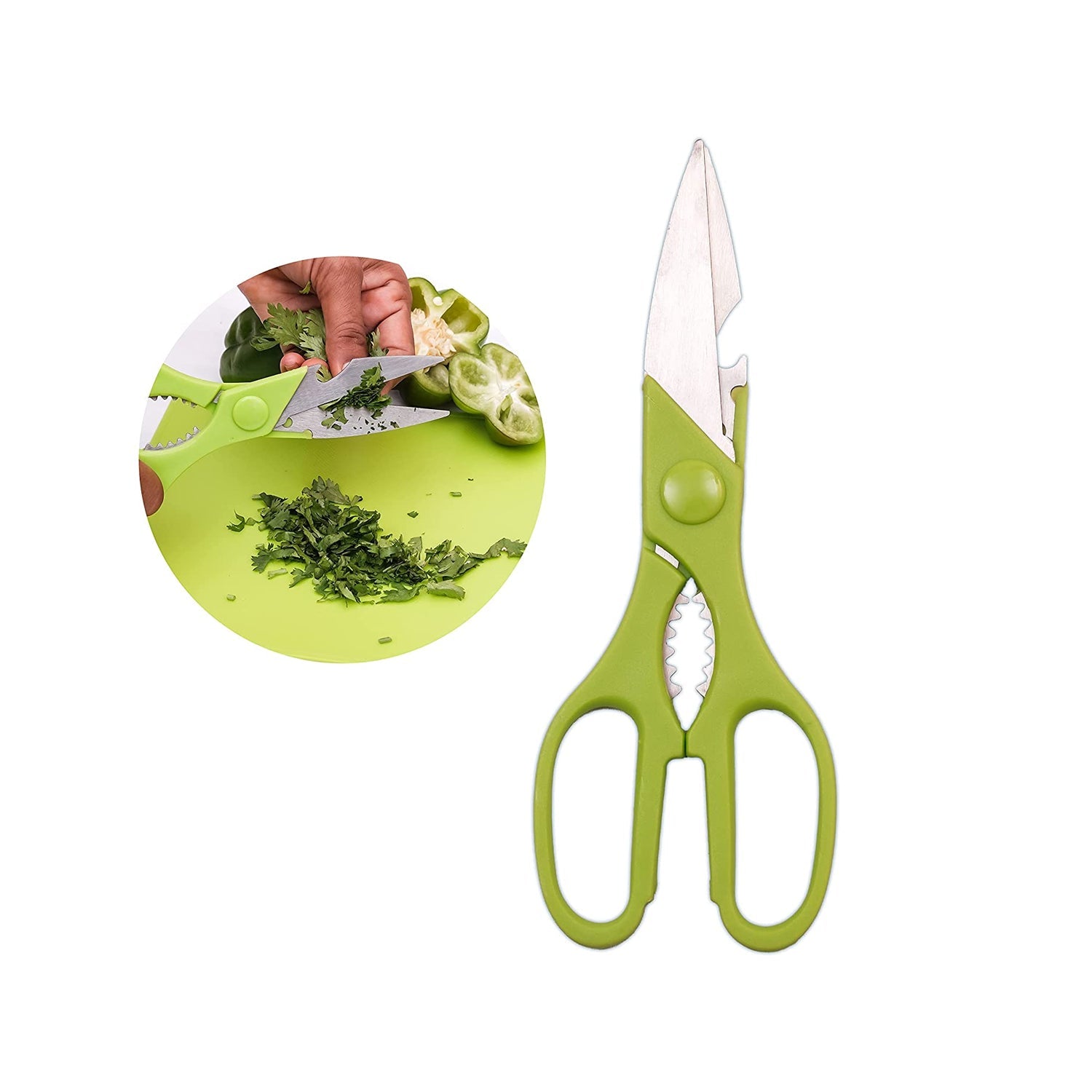 2843 Stainless Steel Kitchen Knife Knives Set with Knife Scissor (Pack Of 5) DeoDap