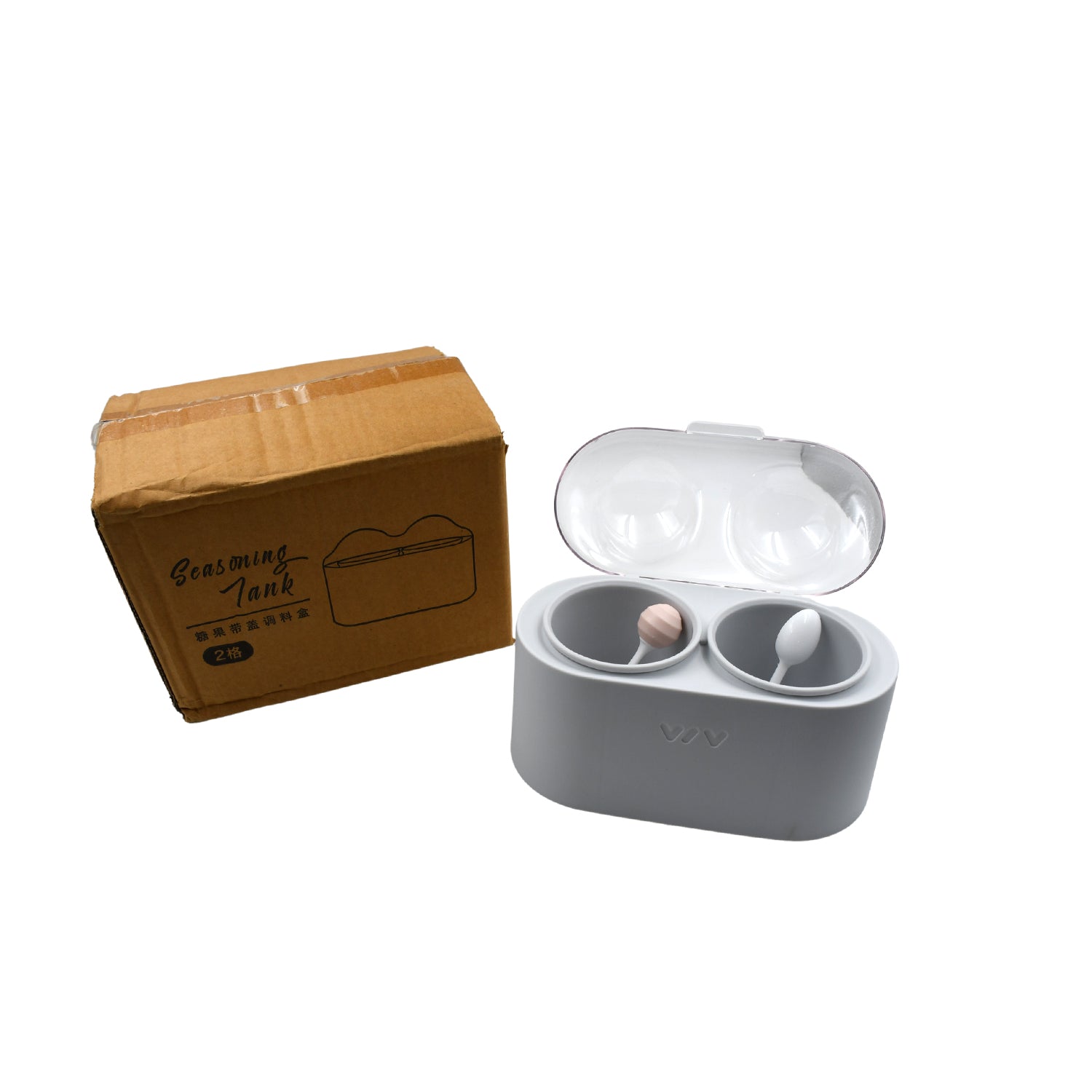 7020 Spice Storage Containers, Condiment Jars, with Lid And Spoon, dust-proof And Moisture-proof, non-slip Bottom, tray Card Slot Design, detachable, easy To Clean, used To Contain Various Seasonings, plastic