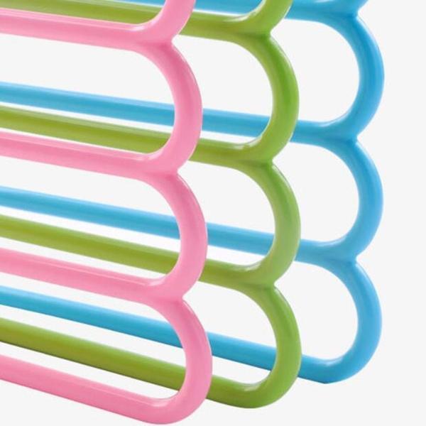 0587 5 in 1 Multipurpose Plastic Hanger, Assorted (5-Layer) - SkyShopy