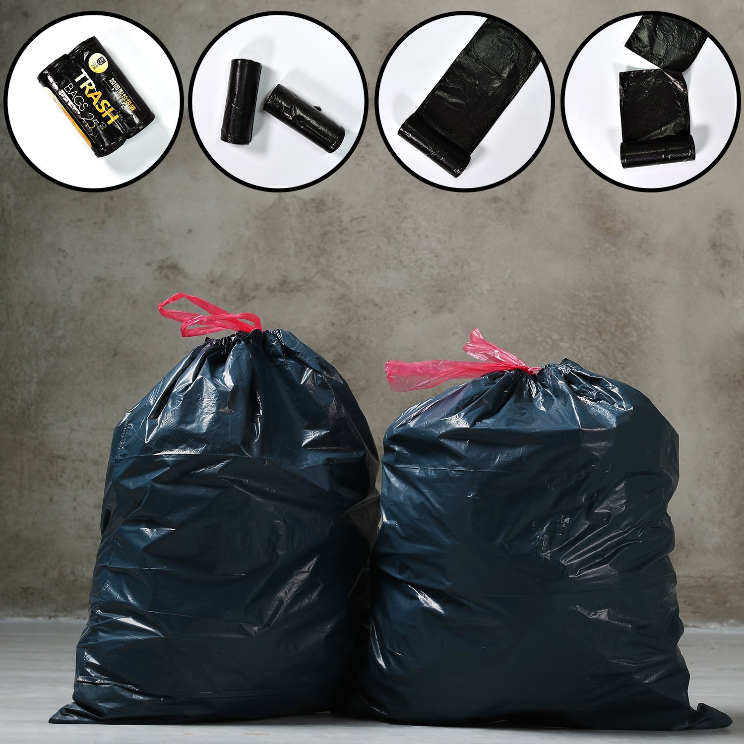 9268 2Rolls Garbage Bags/Dustbin Bags/Trash Bags 45x52Cm. DeoDap
