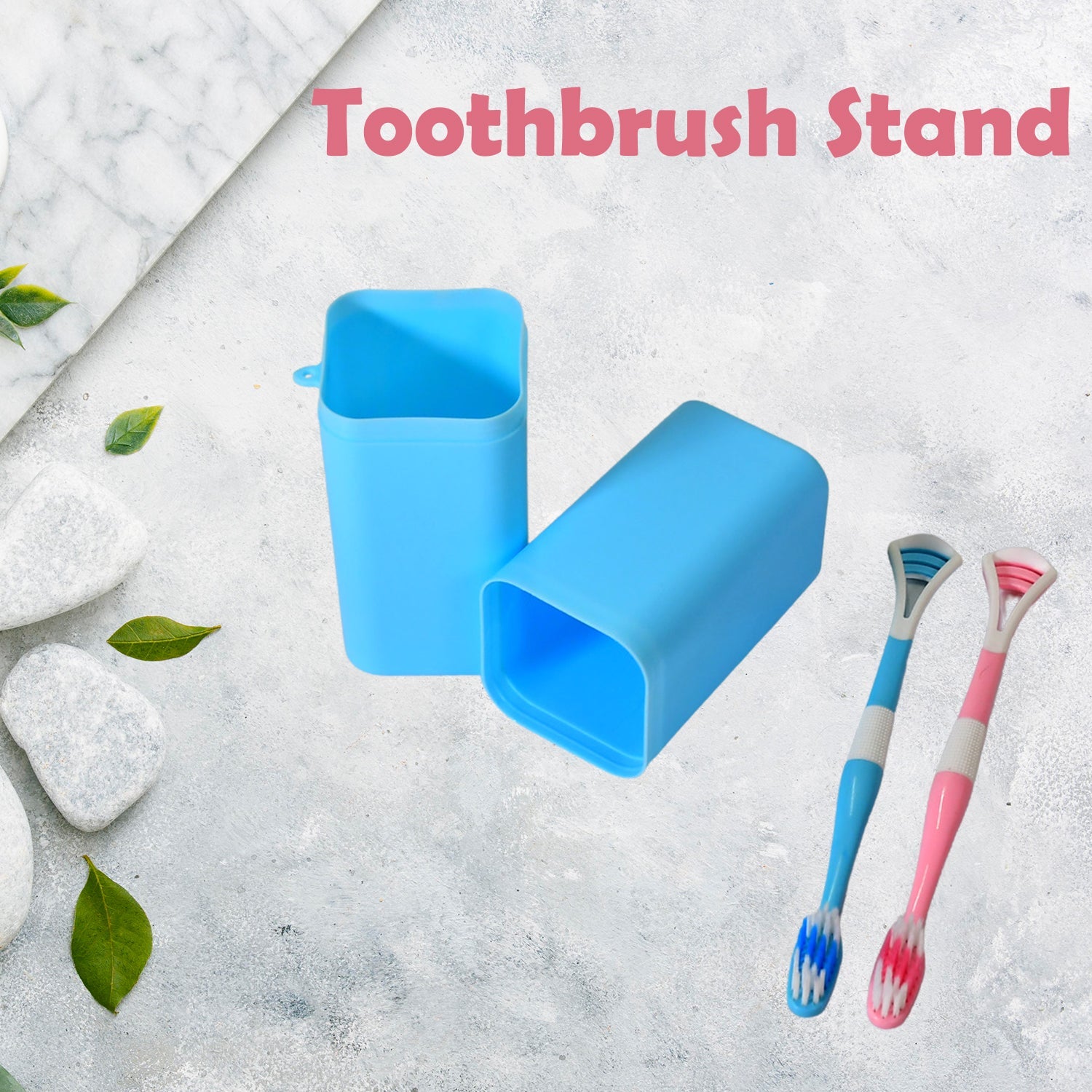 4991 Blue Square Shape Capsule Travel Toothbrush Toothpaste Case Holder Portable Toothbrush Storage Plastic Toothbrush Holder. DeoDap