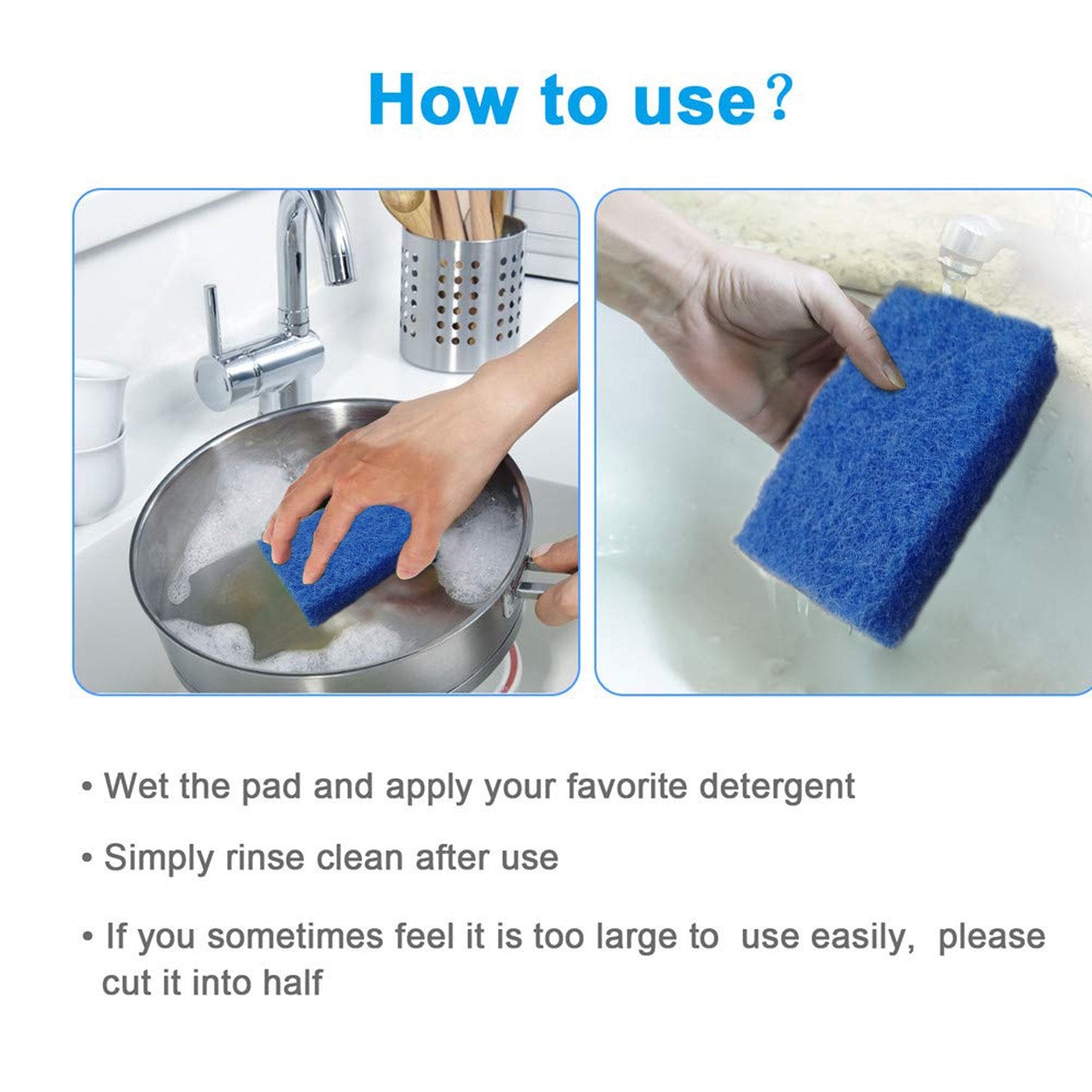 1494 Kitchen Scrubber Pads for Utensils/Tiles Cleaning (Pack of 4) - SkyShoppy