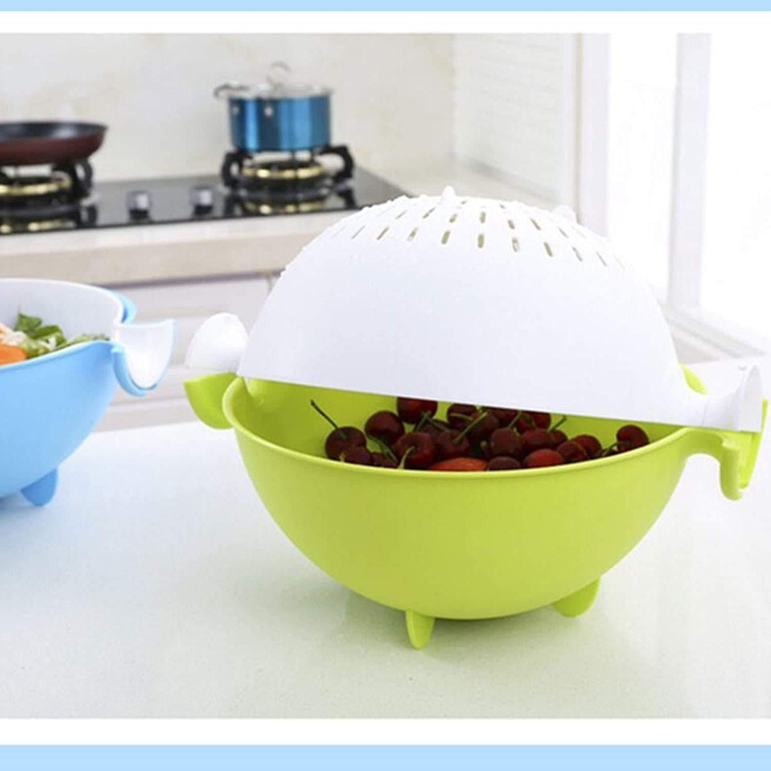 0728 Multifunctional Washing Fruits & Vegetables Basket Strainer and Detachable Drain Basket Bowl - SkyShopy