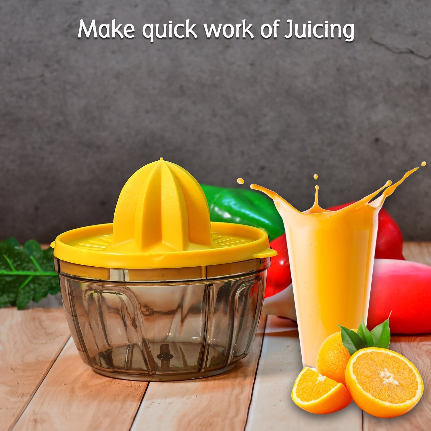 2074 3 IN 1 PUSH CHOPPER 500ML USED FOR CHOPPING OF FRUITS AND VEGETABLES. DeoDap