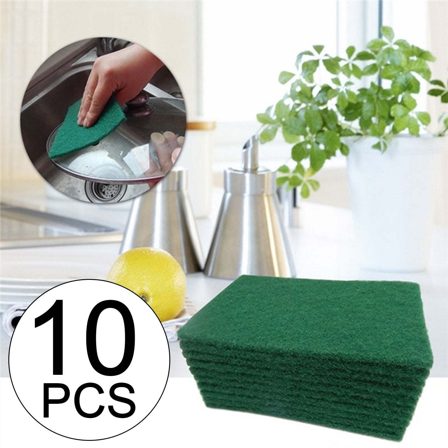 1495 Green Kitchen Scrubber Pads for Utensils/Tiles Cleaning - SkyShoppy