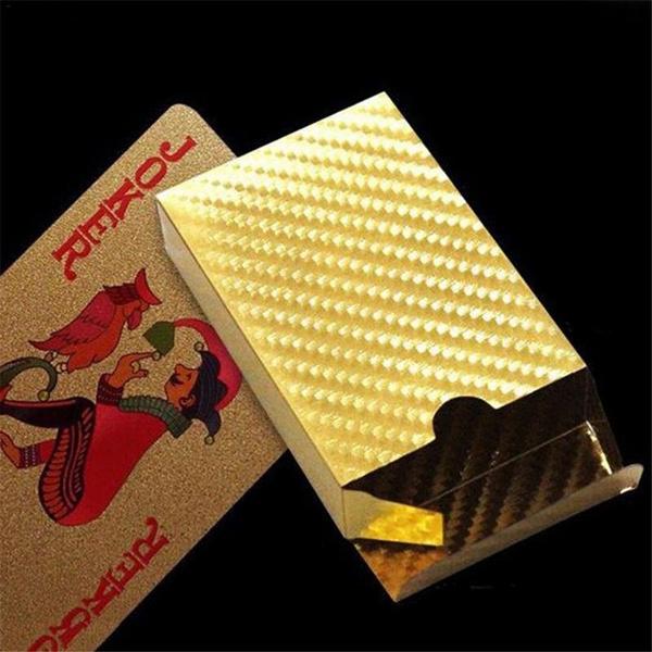 0523 Gold Plated Poker Playing Cards (Golden) - SkyShopy