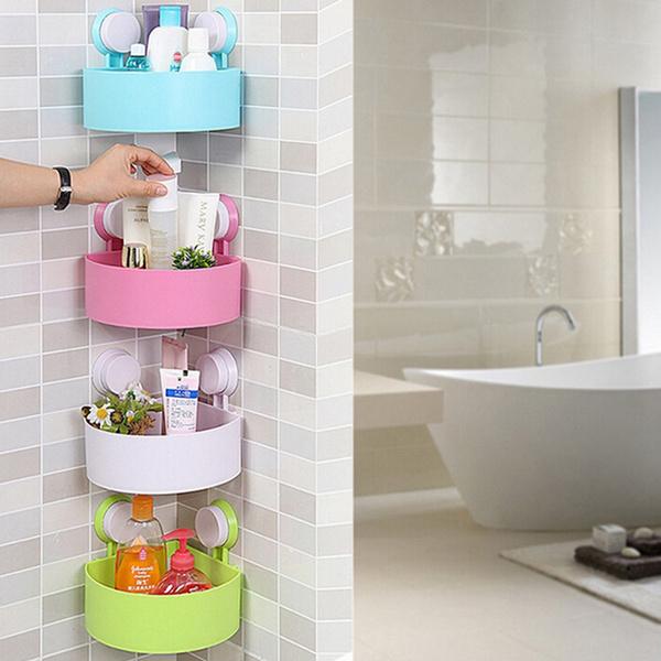 1098 Corner Shelf Multipurpose Tray with Suction Cup - SkyShopy