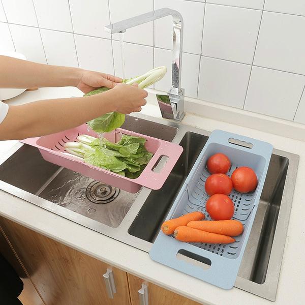 2440 Expandable Kitchen Over-The-Sink Self Draining Sink Dish ( 2Pc ) - SkyShopy