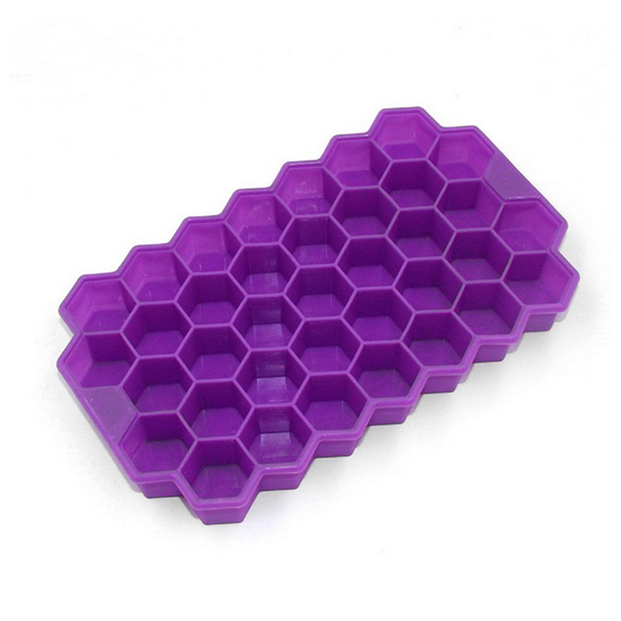 1138 Flexible Silicone Honeycomb Design 37 Cavity Ice Cube Tray - SkyShopy
