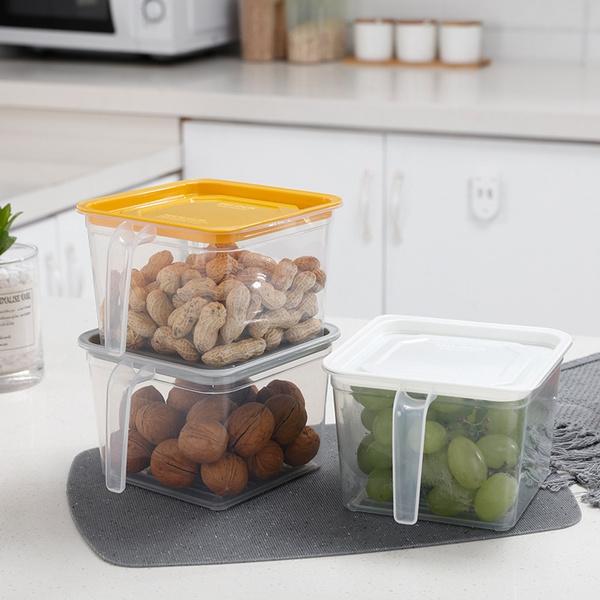 2298 Reusable Clear Square Container for Sugar, Salt, Dried Fruits, & More (1500 ML) (6 pcs) - SkyShopy