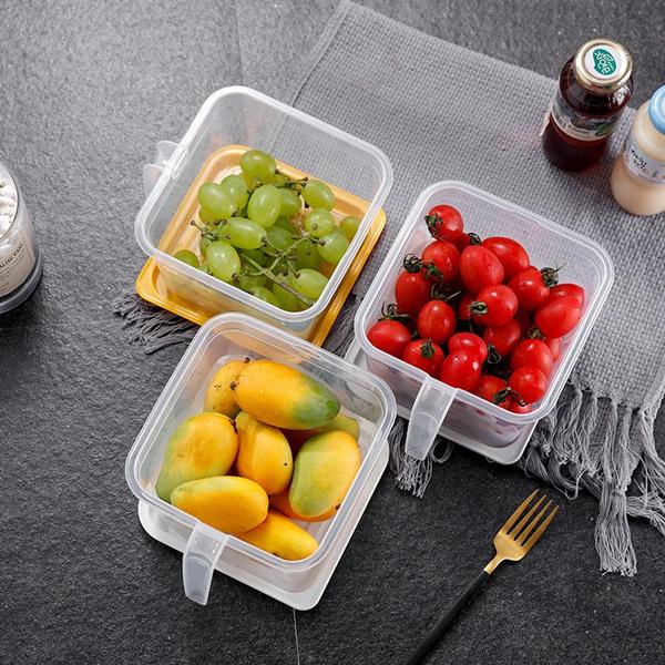 2298 Reusable Clear Square Container for Sugar, Salt, Dried Fruits, & More (1500 ML) (6 pcs) - SkyShopy