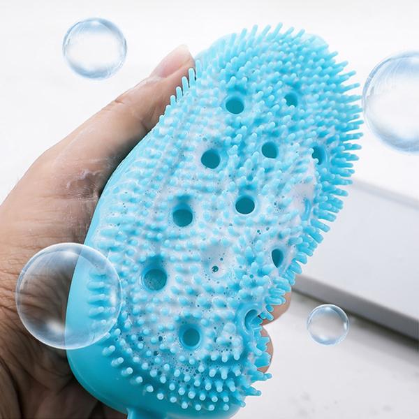 1448 Silicone Bubble Bath SPA Super Soft Body Scrubbing Brush - SkyShopy